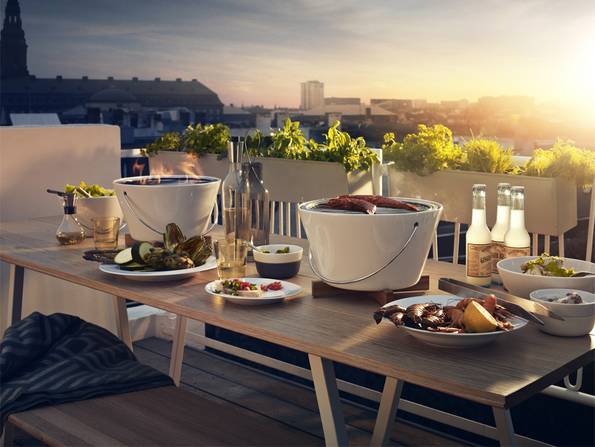Eimergrill, Grillieren auf dem Balkon, Foto: Eva Solo